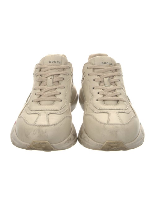 Gucci Web Accent Leather Sneakers