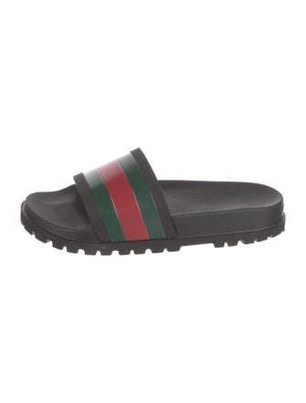 Gucci Pursuit Web Accent Slides