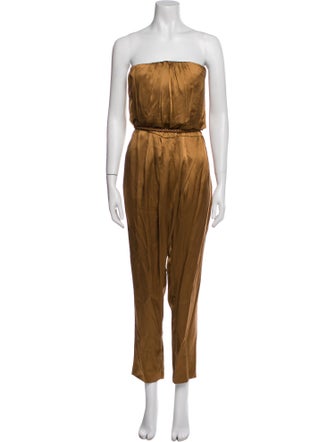 Gucci Silk Strapless Jumpsuit