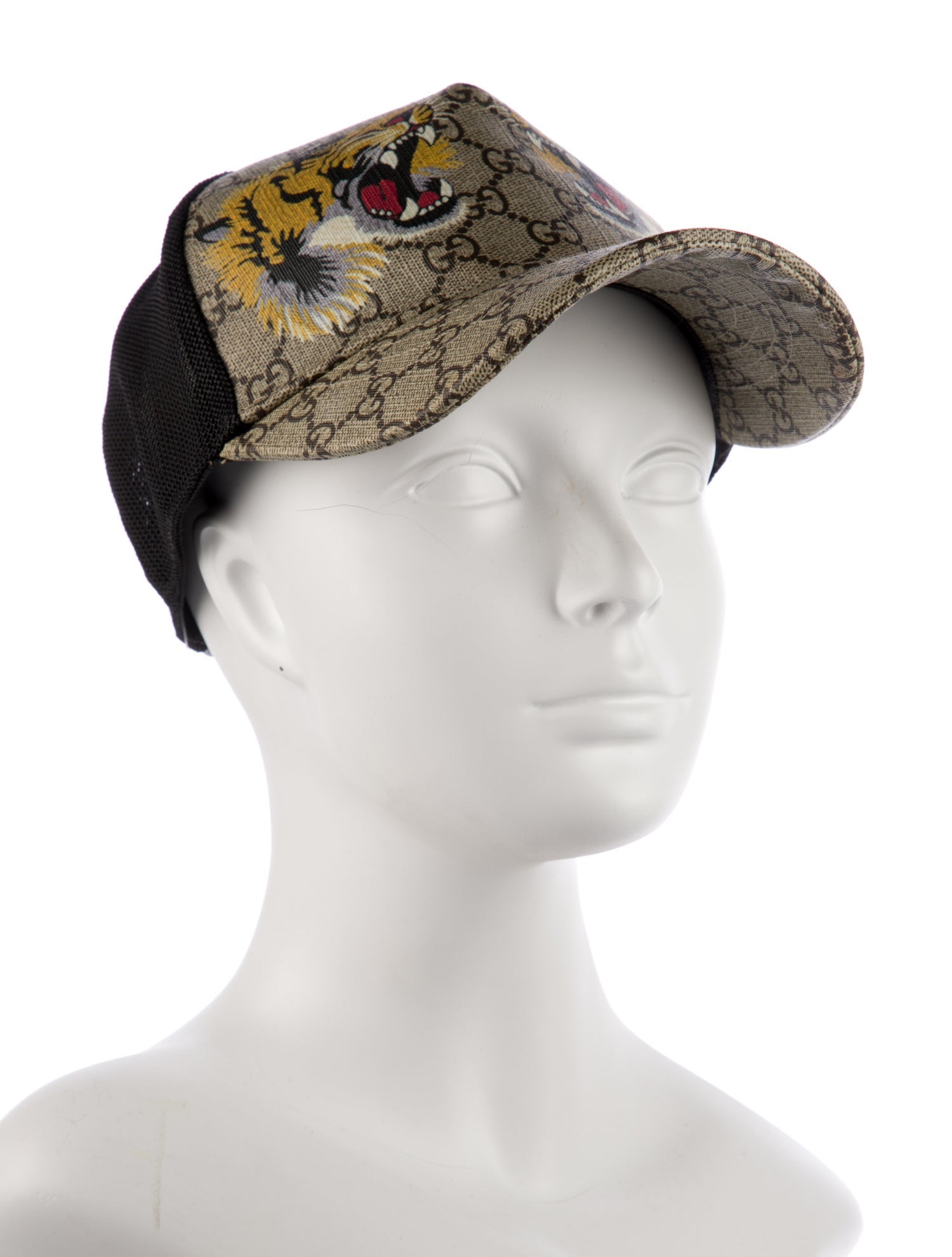 Gucci GG Supreme Mesh-Trimmed Baseball Cap