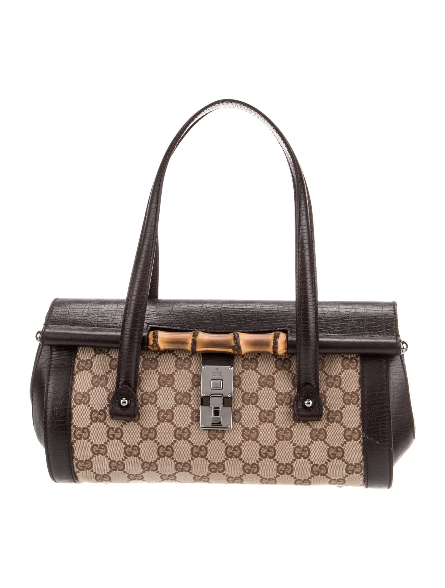 Gucci GG Canvas Bamboo Bullet Medium Vintage