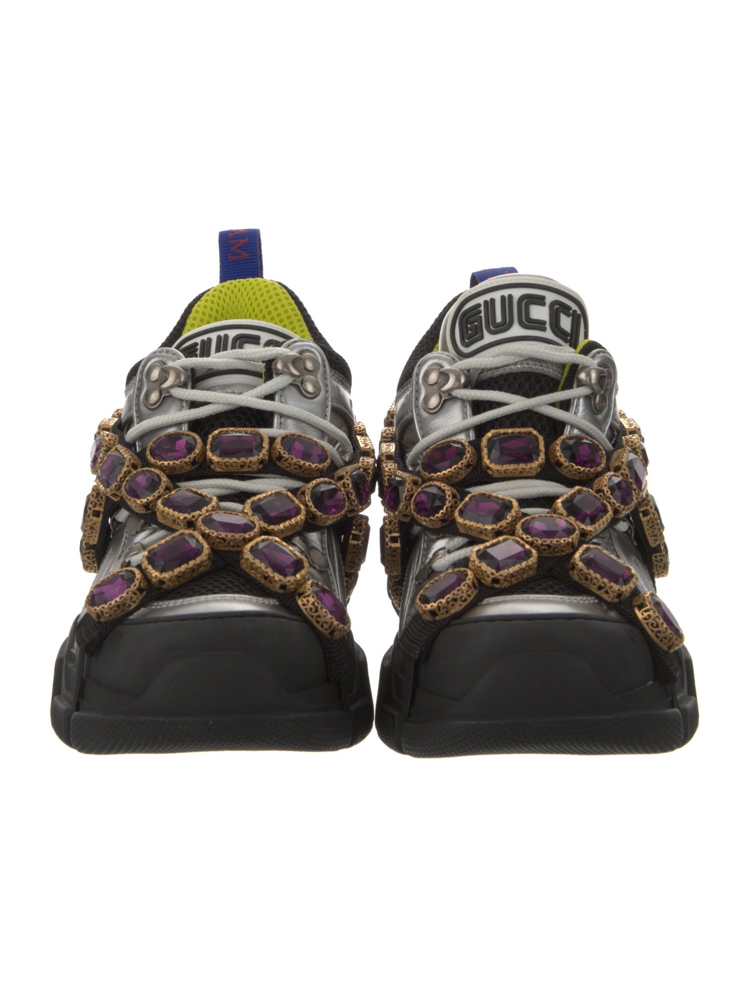 Gucci Leather Printed Chunky Sneakers