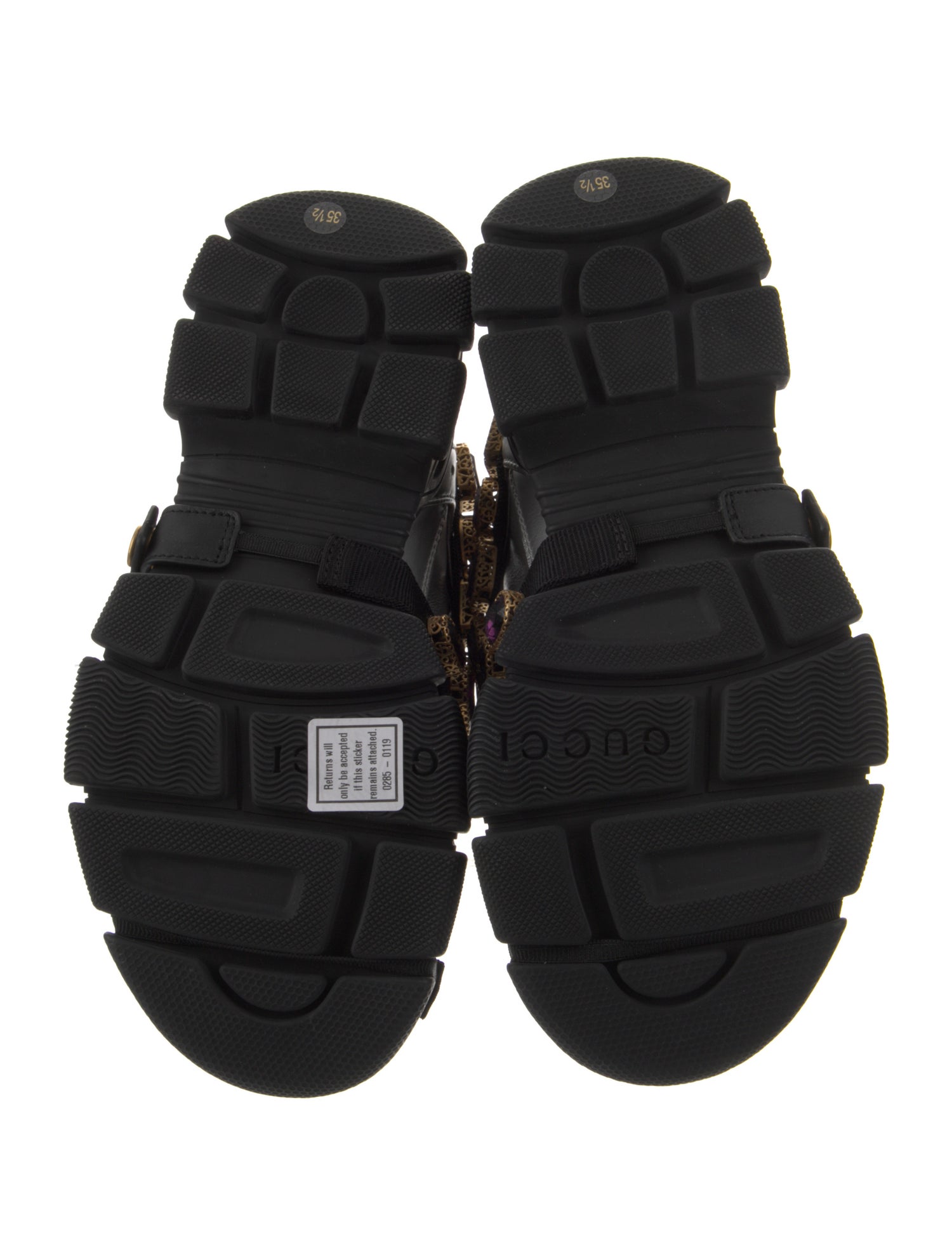 Gucci Leather Printed Chunky Sneakers