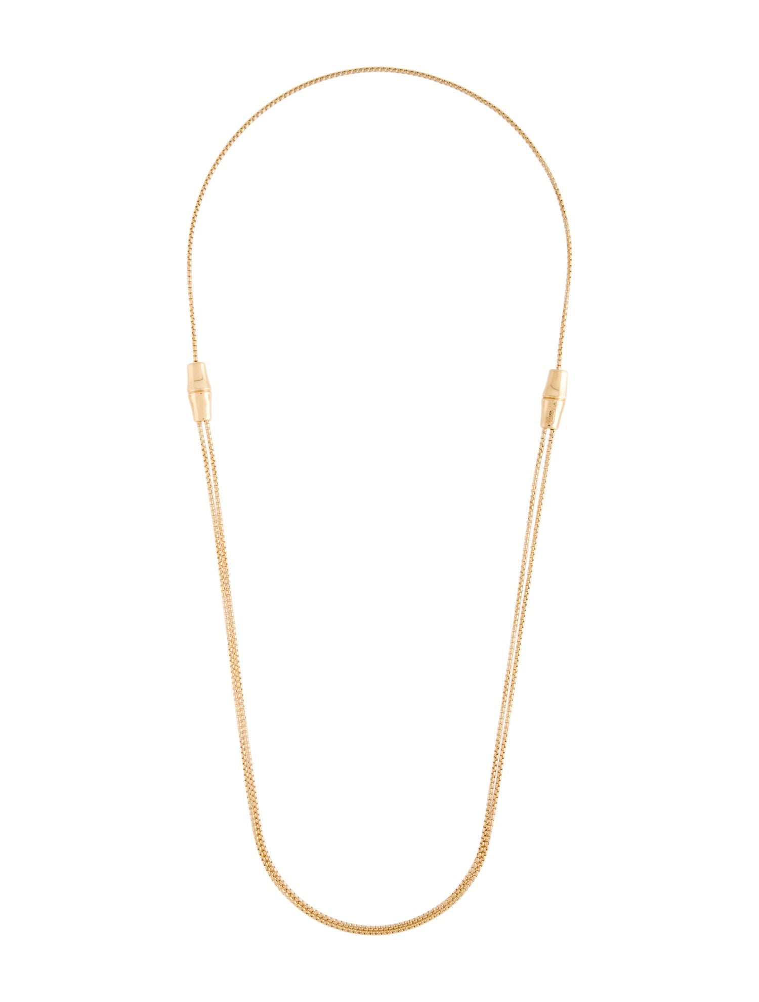 Gucci 18K Bamboo Box Chain Necklace