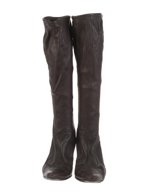 Gucci Web Accent Leather Boots