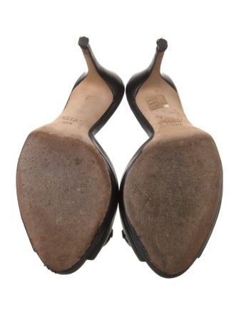 Gucci Horsebit Accent Leather Slides