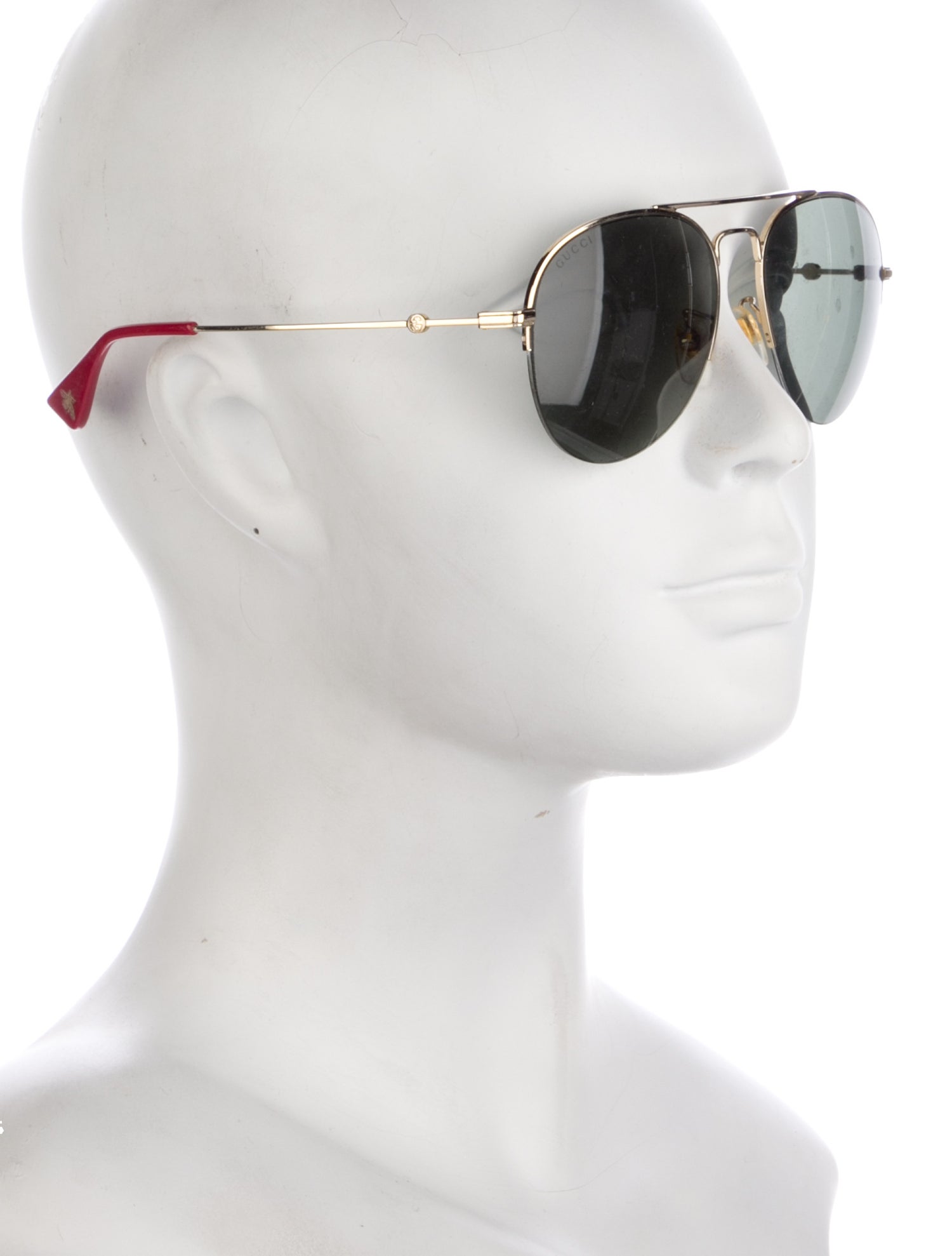 Gucci Interlocking G Logo Aviator Sunglasses