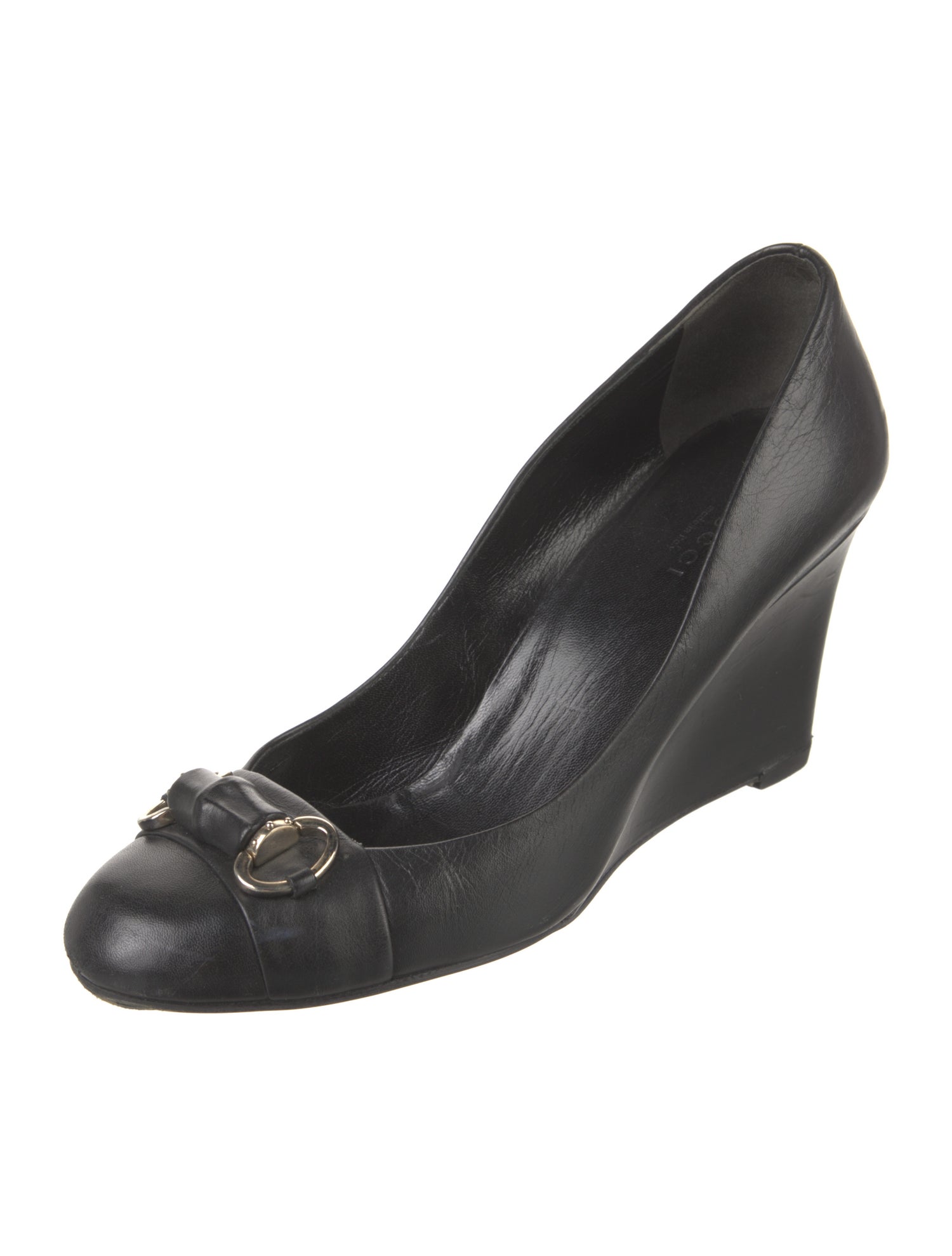 Gucci Horsebit Accent Leather Pumps