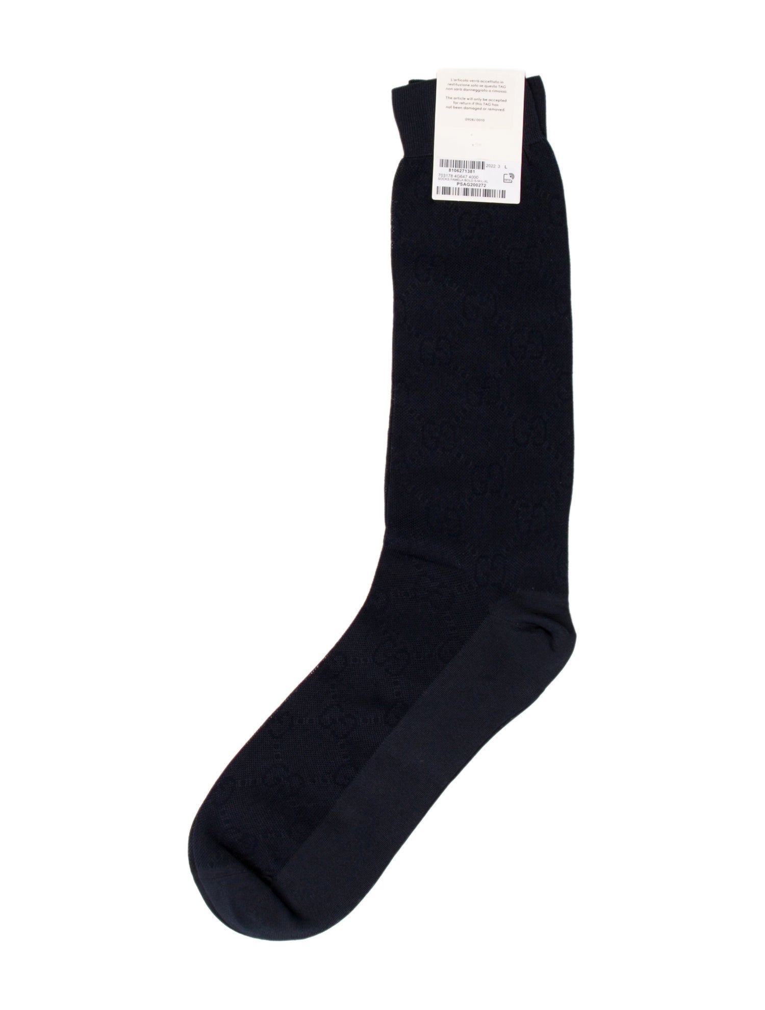 Gucci Men's Knee-High Cotton Socks w/Tags