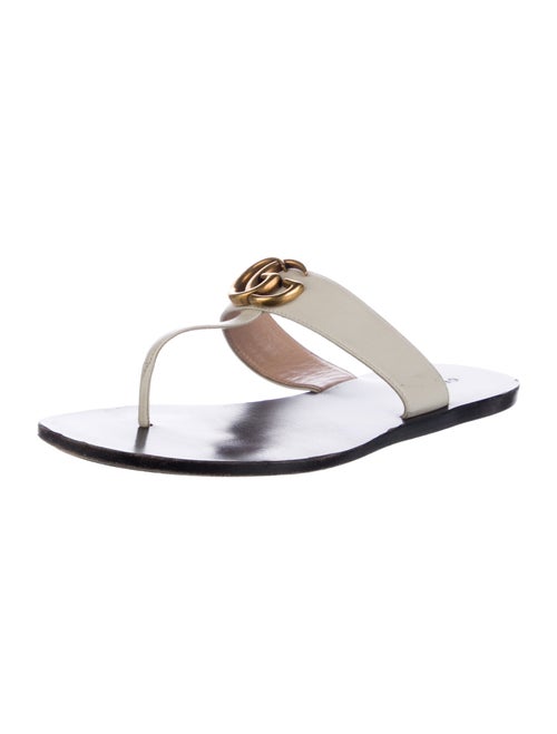 Gucci Running GG Logo Leather Slides