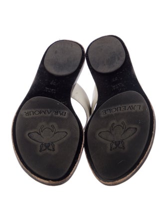 Gucci Running GG Logo Leather Slides