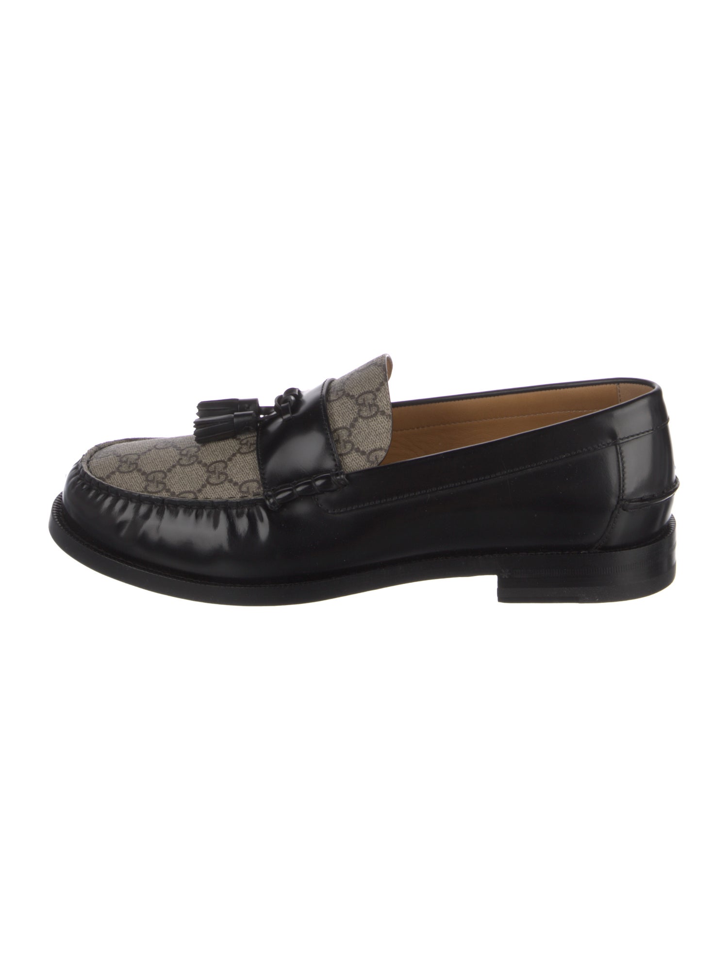 Gucci GG Supreme Leather Dress Loafers