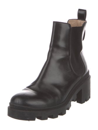 Gucci Double G Logo Leather Chelsea Boots