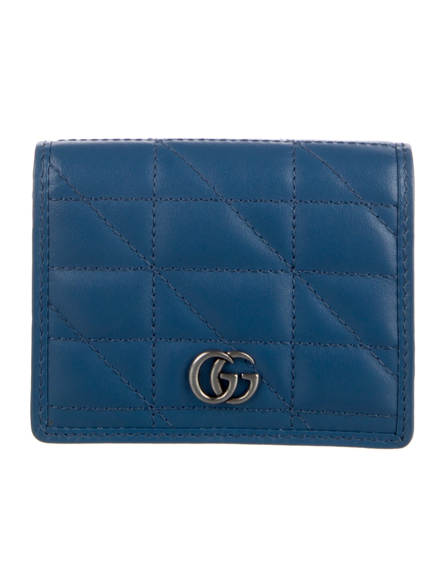 Gucci GG Marmont Card Case Double G Logo Compact Wallet