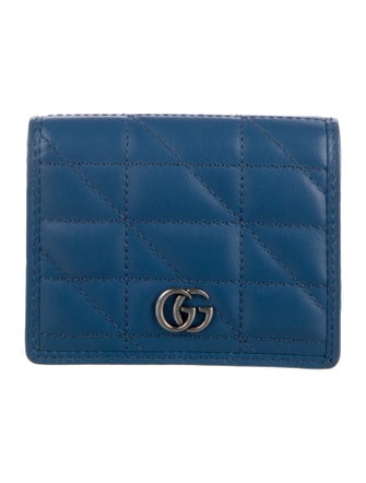 Gucci GG Marmont Card Case Double G Logo Compact Wallet