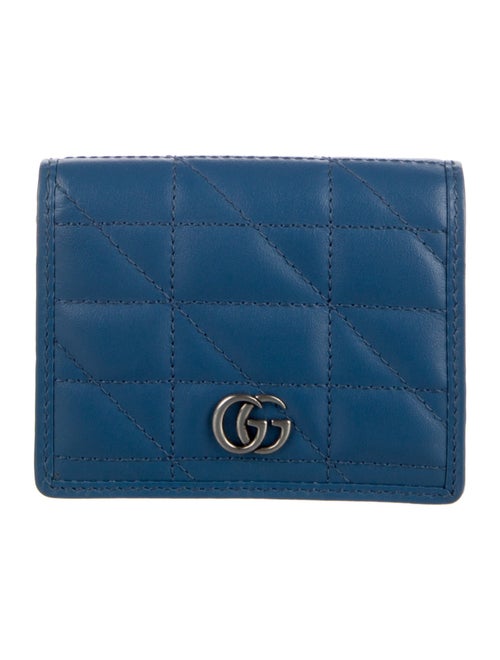 Gucci GG Marmont Card Case Double G Logo Compact Wallet