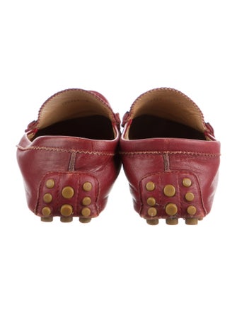 Gucci Sylvie Web Accent Leather Drivers