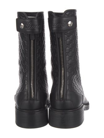Gucci Microguccissima Pattern Leather Boots