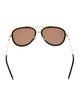 Gucci Web Accent Aviator Sunglasses