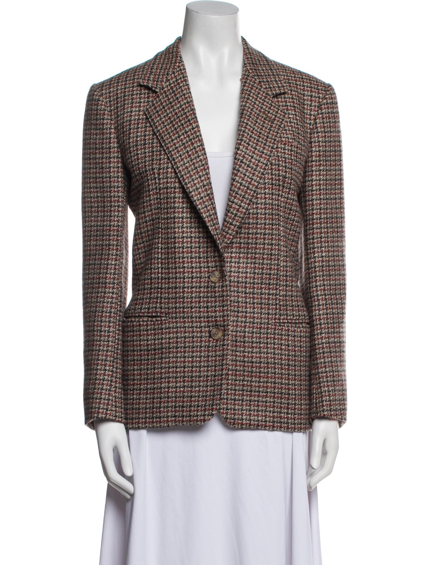 Gucci Wool Houndstooth Print Blazer