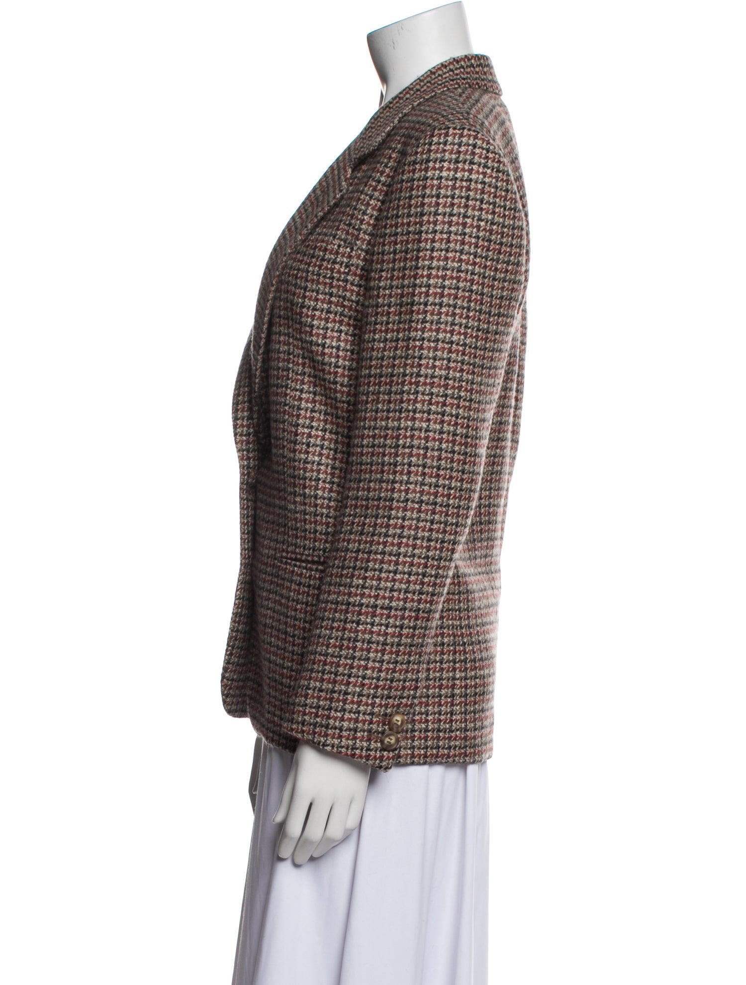 Gucci Wool Houndstooth Print Blazer