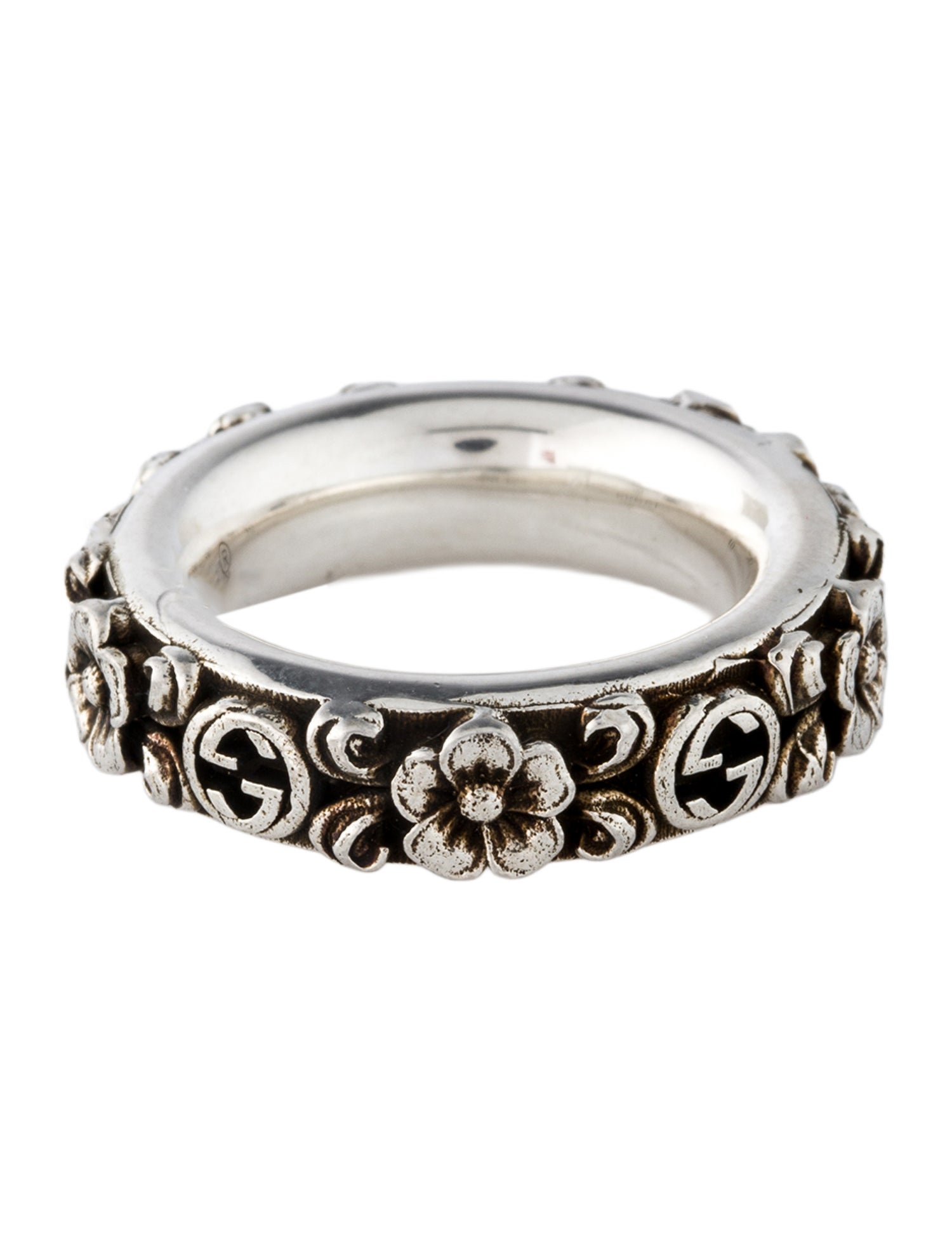 Gucci Interlocking G Flower Ring