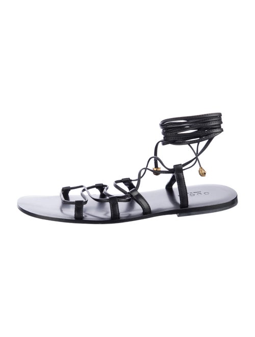 Gucci Interlocking G Logo Suede Gladiator Sandals