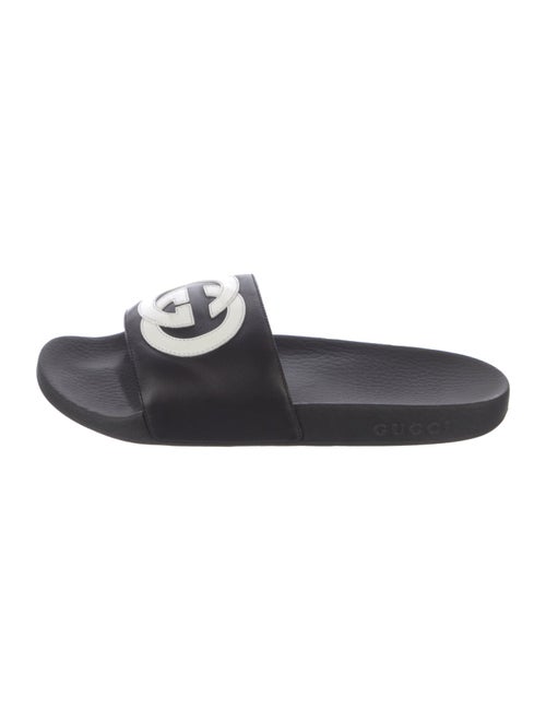 Gucci Interlocking G Logo Leather Slides