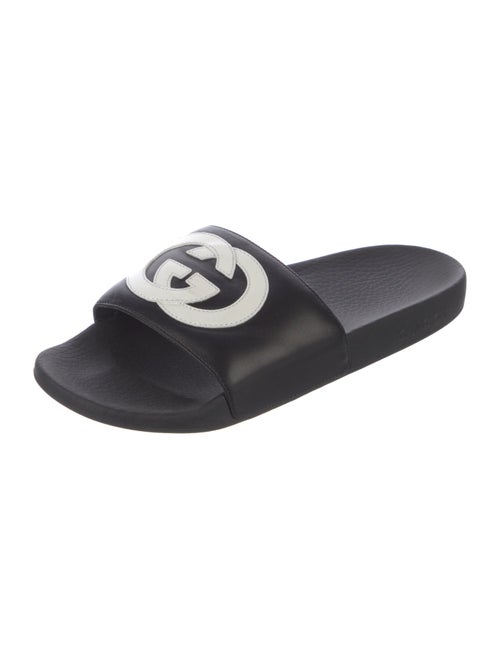 Gucci Interlocking G Logo Leather Slides