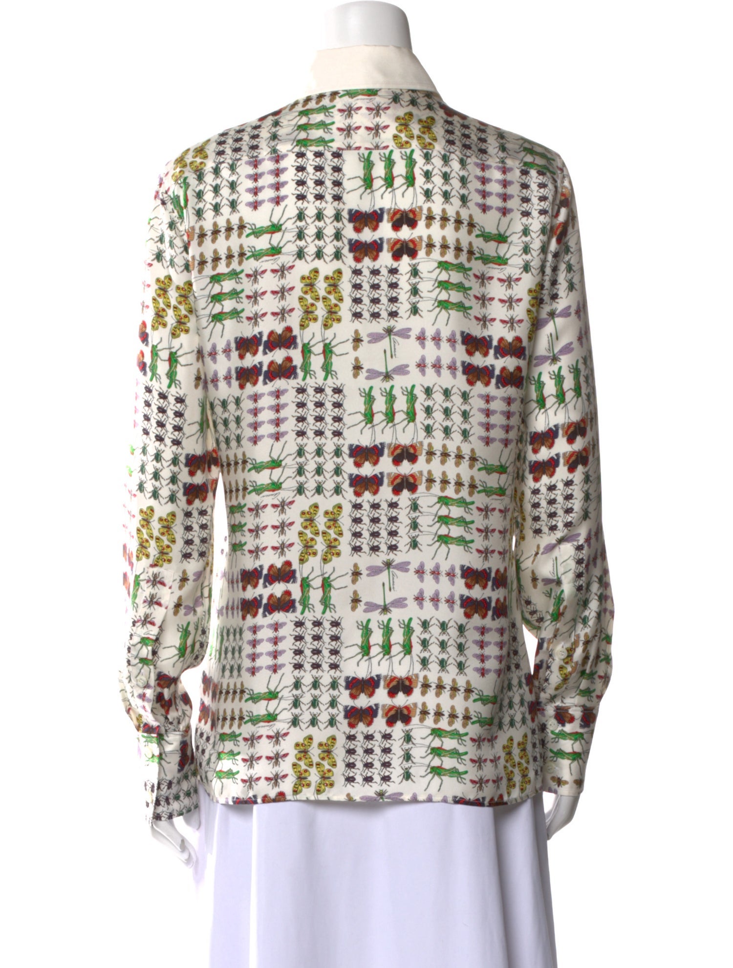 Gucci Silk Printed Button-Up Top