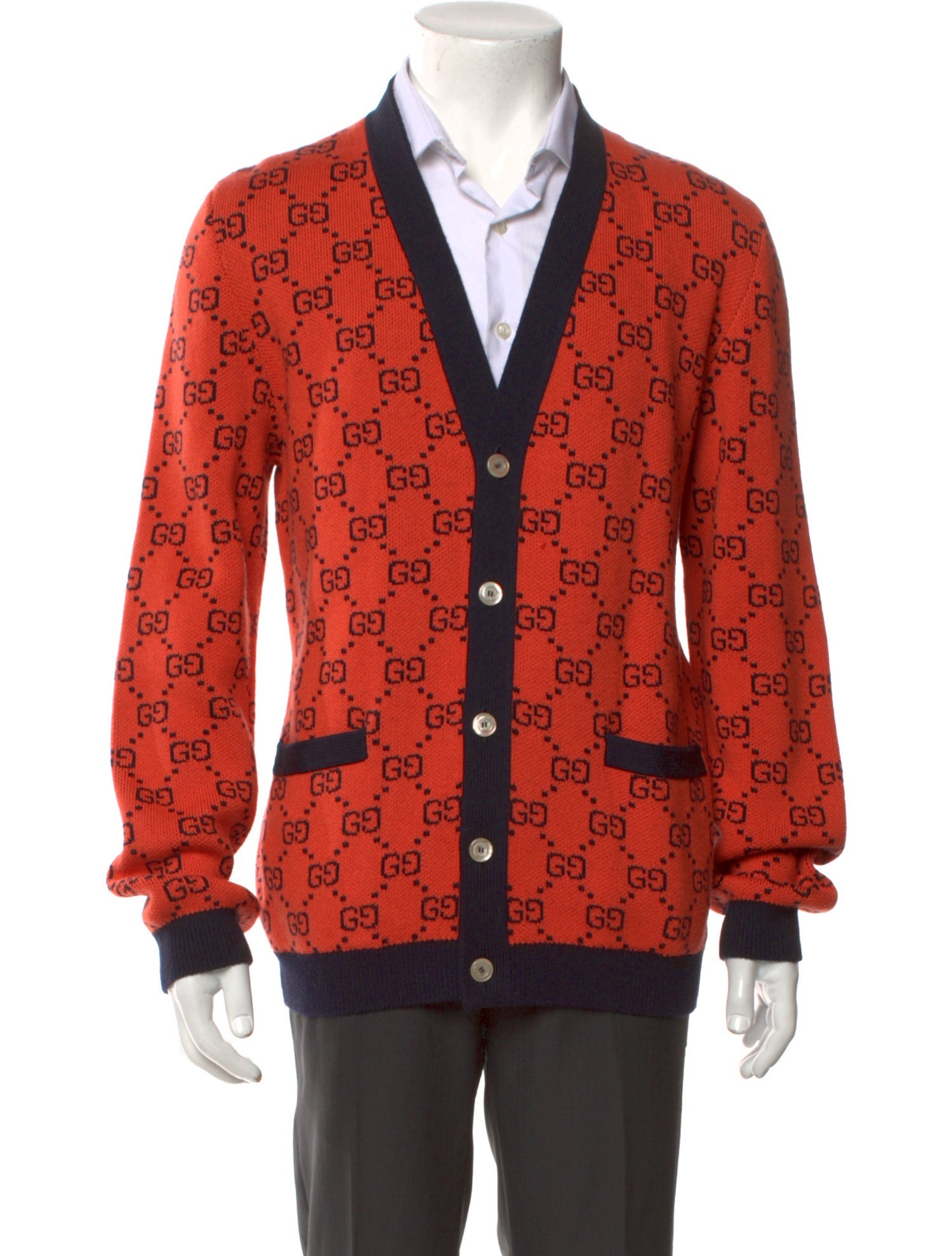 Gucci GG Logo V-Neck Cardigan