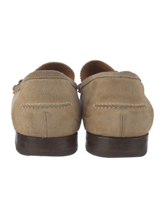Gucci Web Accent Suede Dress Loafers