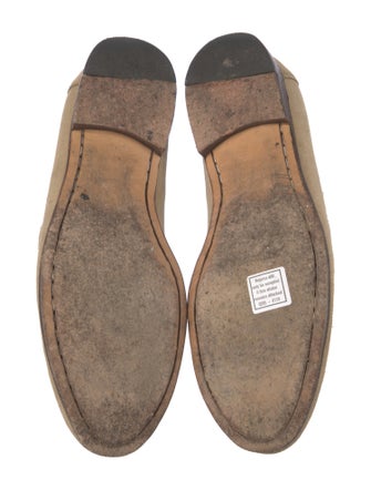 Gucci Web Accent Suede Dress Loafers
