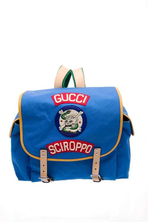 Gucci Canvas Kids' Embroidered Backpack