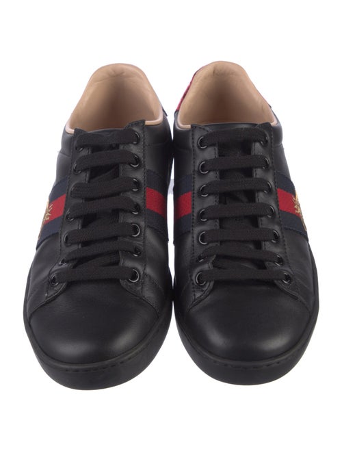 Gucci Web Accent Leather Sneakers