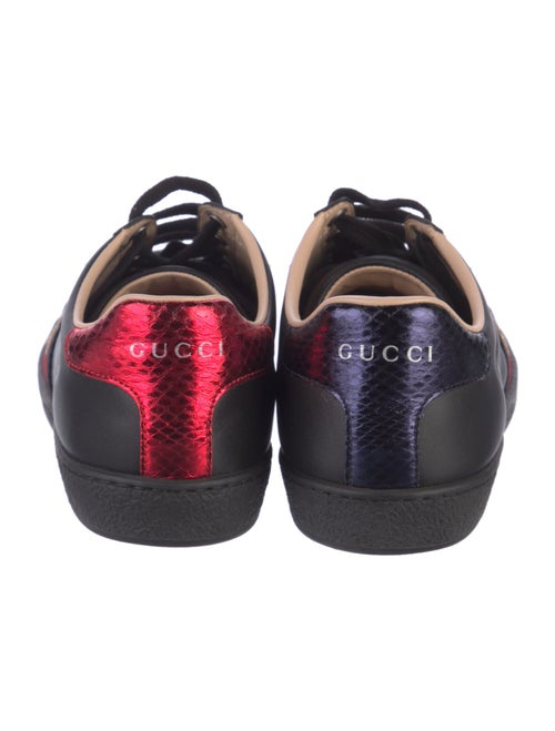 Gucci Web Accent Leather Sneakers