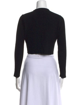 Gucci Crew Neck Long Sleeve Crop Top