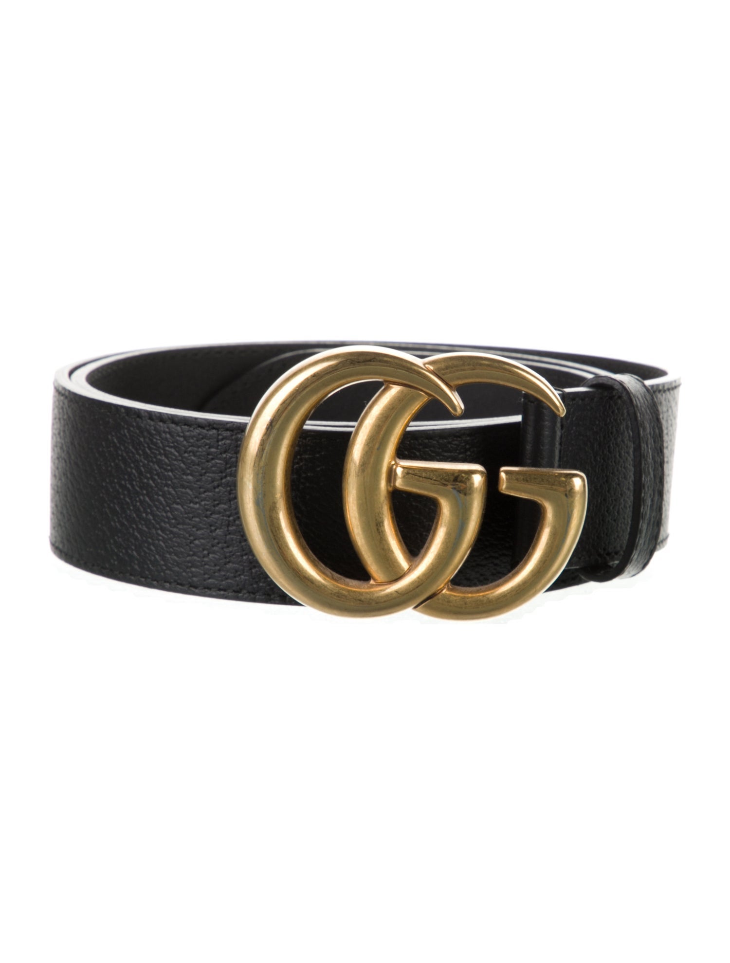 Gucci Double G Logo Leather Waist Belt