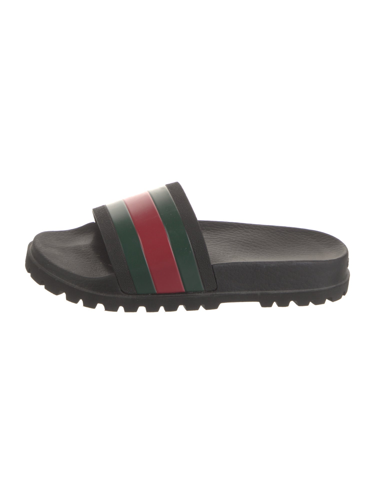 Gucci Web Accent Rubber Slides