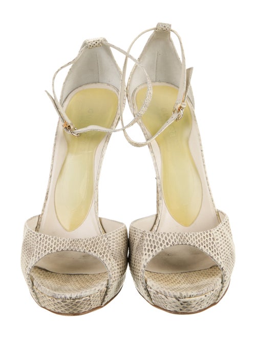 Gucci Python Animal Print D'Orsay Pumps