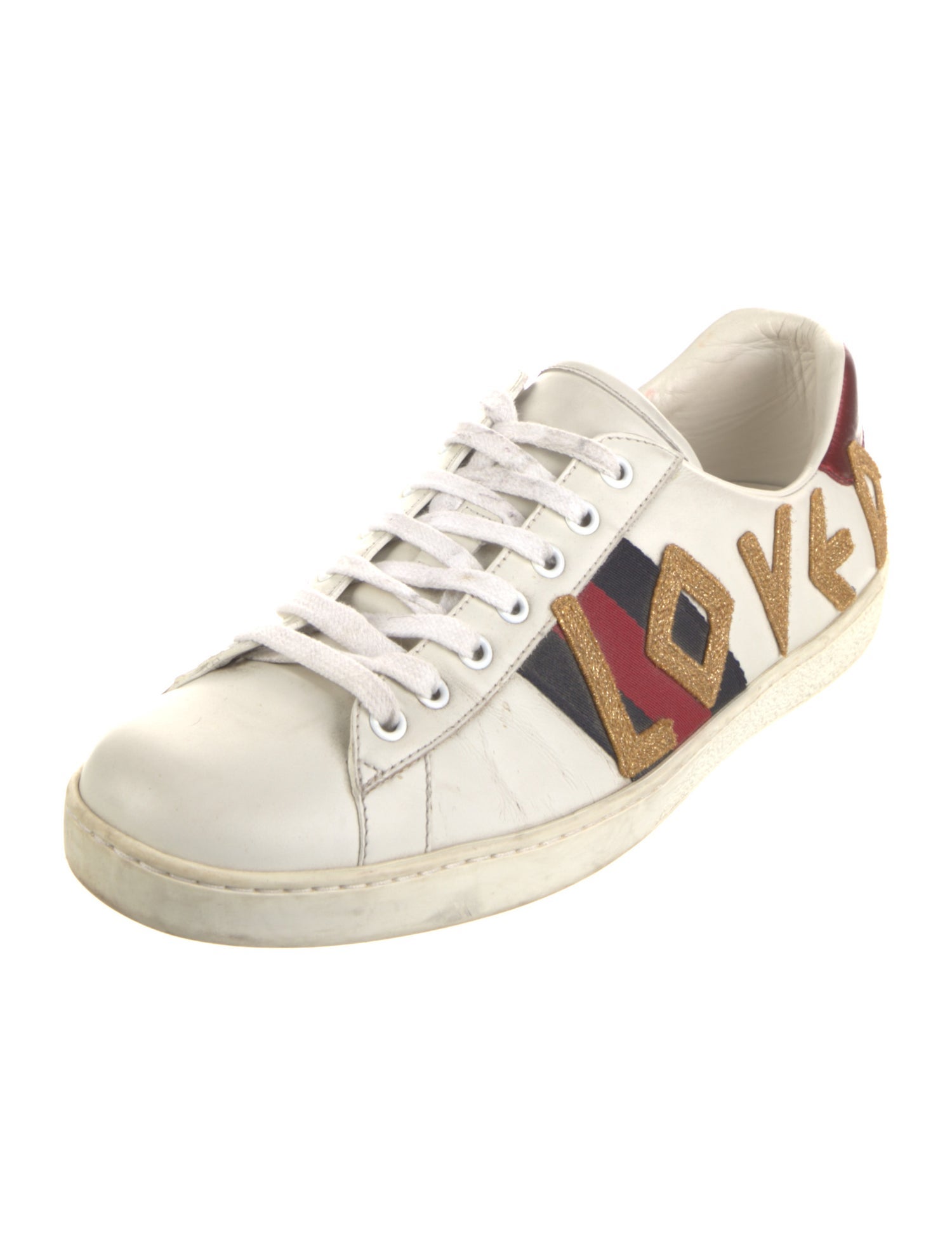 Gucci Sylvie Web Accent Leather Sneakers
