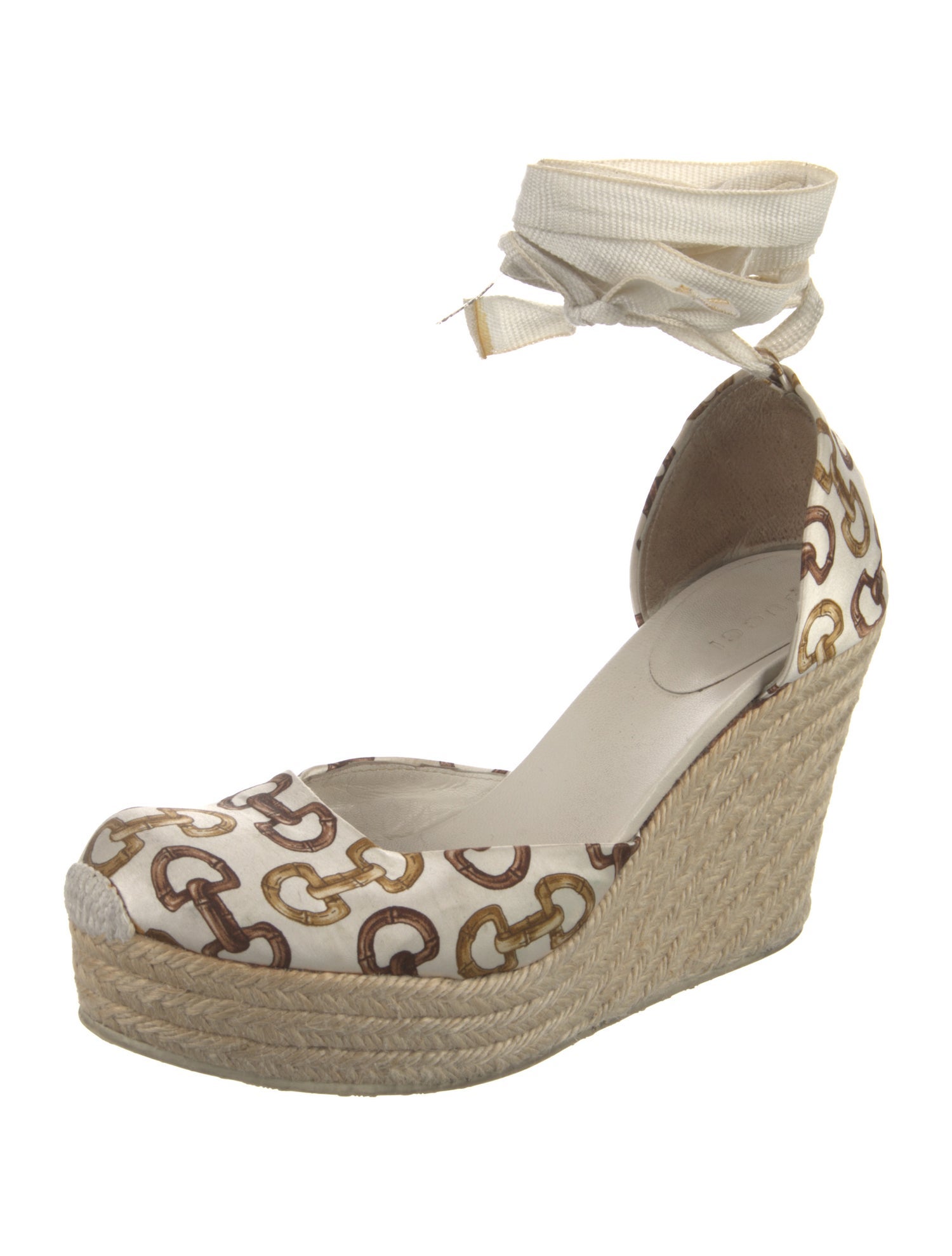 Gucci Horsebit Accent Satin D'Orsay Pumps