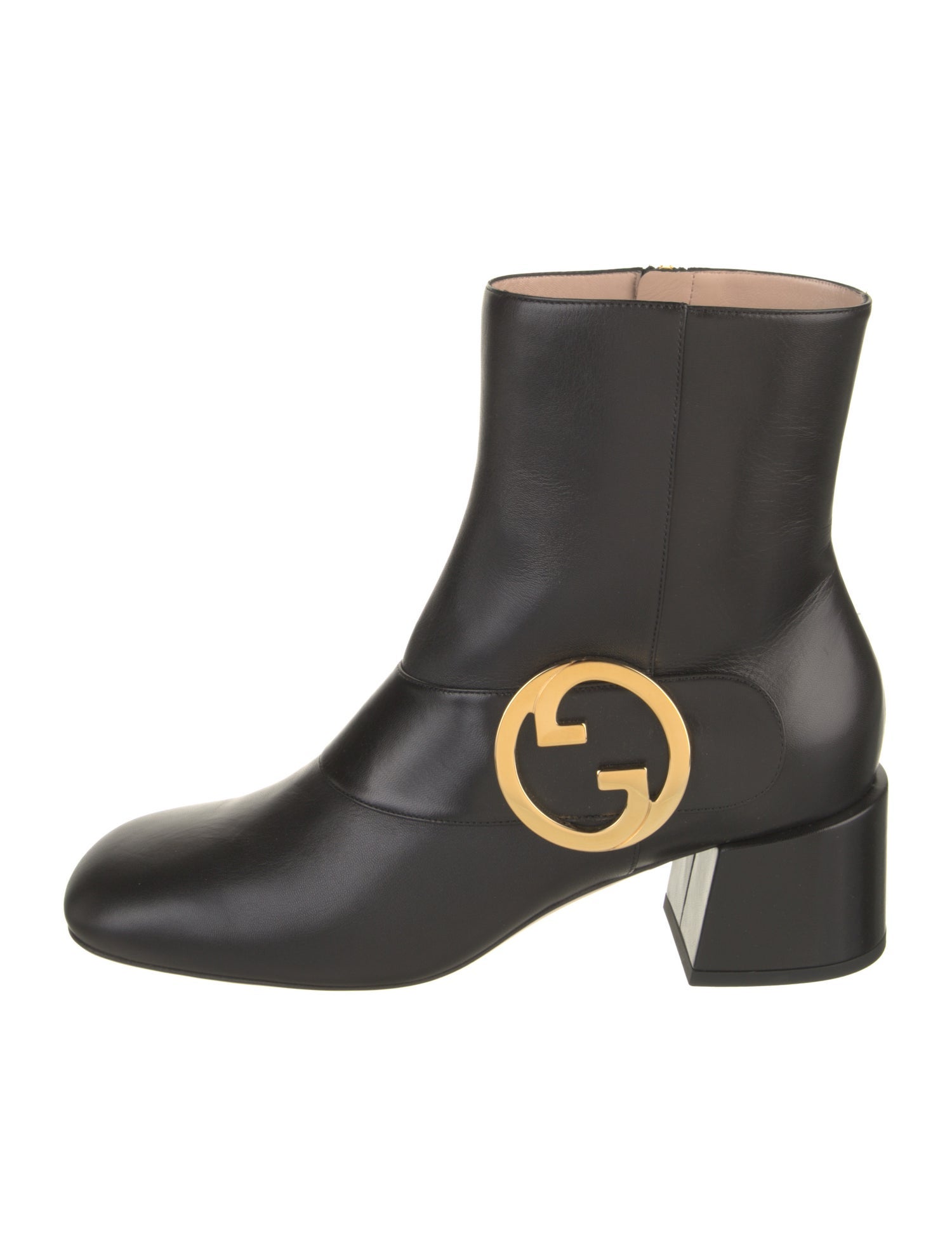 Gucci Interlocking G Logo Leather Boots
