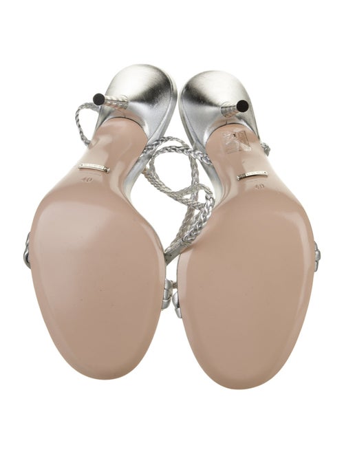 Gucci Leather Braided Accents Sandals