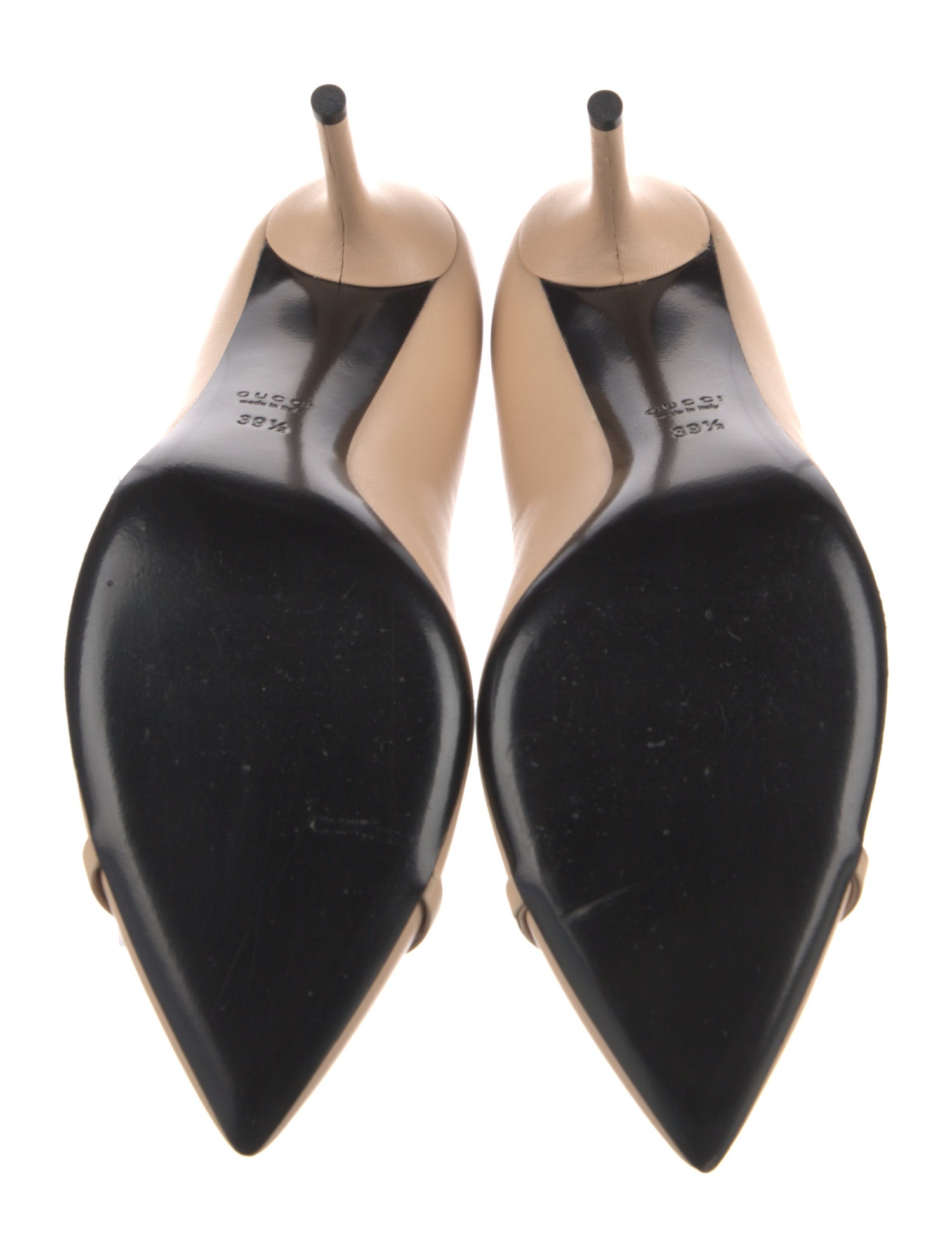 Gucci Leather Chain-Link Accents Pumps