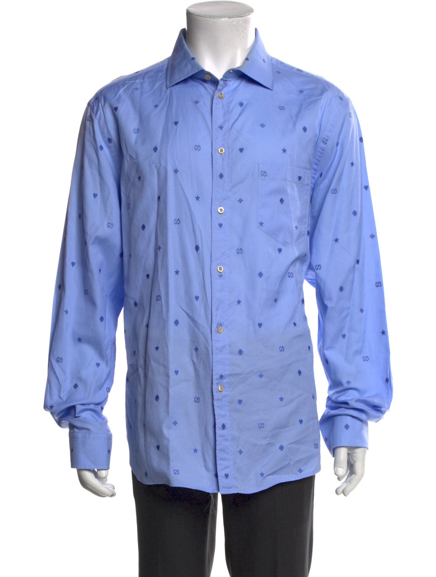 Gucci GG Logo Long Sleeve Dress Shirt