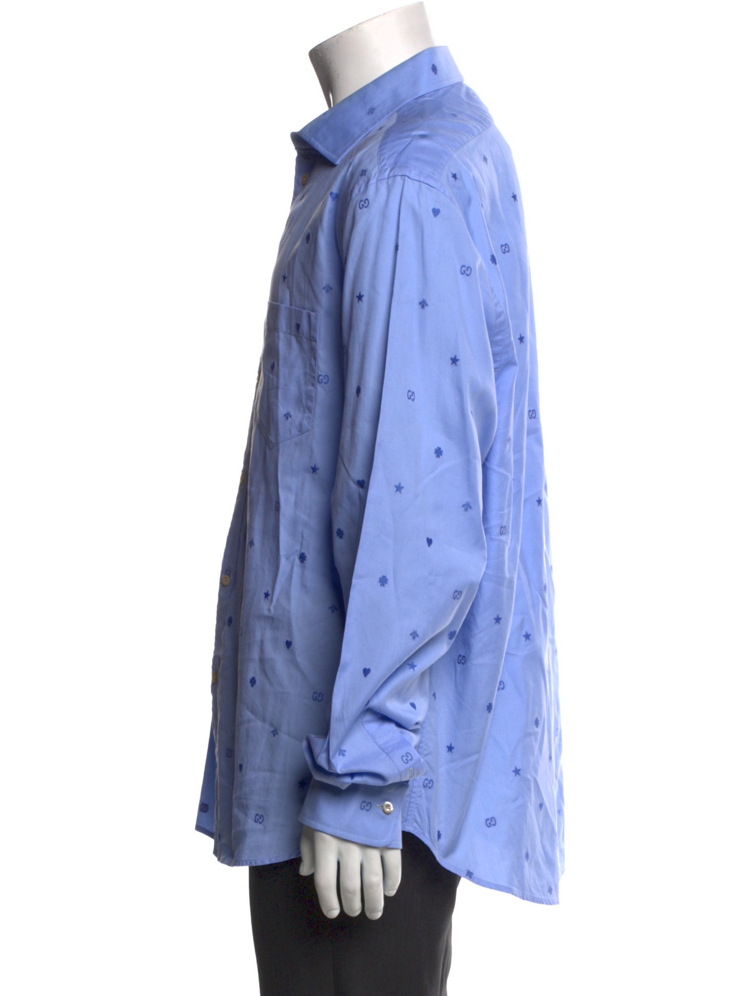 Gucci GG Logo Long Sleeve Dress Shirt