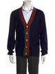 Gucci Web Accent Colorblock Pattern Cardigan