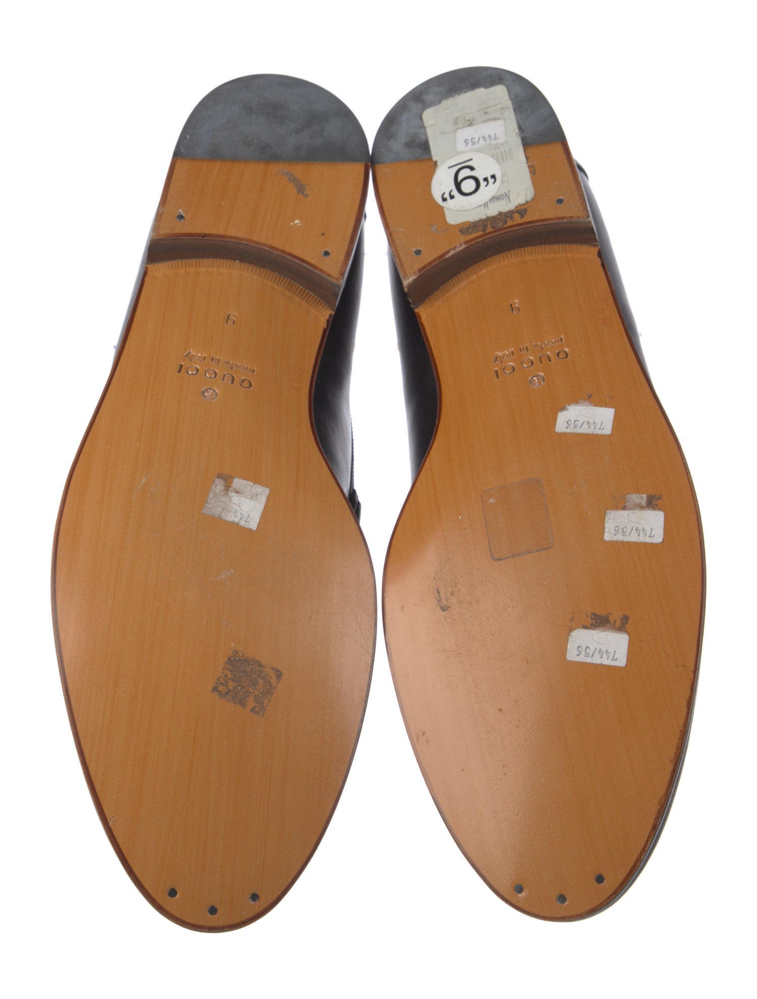 Gucci Web Accent Leather Dress Loafers