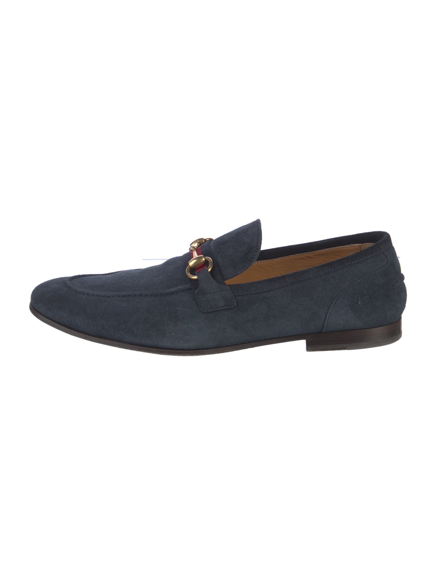 Gucci Horsebit Accent Suede Dress Loafers